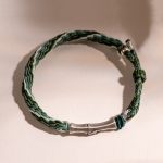 Buddha Stones 925 Sterling Silver Bamboo Reincarnation Knot Luck Protection String Bracelet Bracelet BS 9