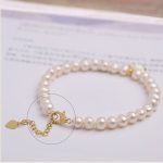 Buddha Stones 14K Gold Plated Natural Pearl Crystal Shell Charm Bead Bracelet Bracelet BS 12