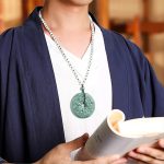 Buddha Stones Year of the Dragon Natural Jade Nine Dragons Peace Buckle Protection Necklace Pendant Necklaces & Pendants BS 5