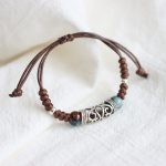Buddha Stones Tibet Ceramic Bead Wealth String Bracelet Bracelet BS Brown