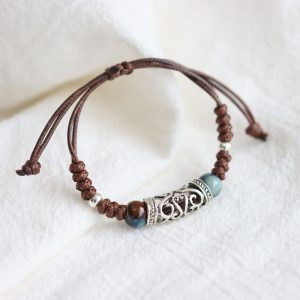 Buddha Stones Tibet Ceramic Bead Wealth String Bracelet Bracelet BS Brown