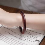 Buddha Stones Tibetan Small Leaf Red Sandalwood Ebony Green Sandalwood Protection Bracelet Bangle Bracelet BS 7