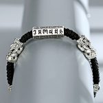 Buddha Stones Double PiXiu Feng Shui Copper Coin Om Mani Padme Hum String Bracelet Bracelet BS 11