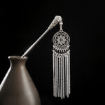 Buddha Stones Water Drop Lily of the Valley Flowers Tassels Confidence Hairpin Hairpin BS 24