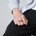 Buddha Stones  Triangle Knot Triquetra Titanium Steel Calm Rotatable Ring Ring BS 3