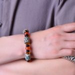 Buddha Stones Tibetan Three-eyed Dzi Bead Agate Protection Happiness Bracelet Bracelet BS 3