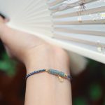 Buddha Stones 925 Sterling Silver Natural Jade Gourd Rutilated Quartz Fu Character Luck Braid Bracelet Bracelet BS 5