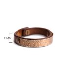 Buddha Stones Vintage Handmade Texture Copper Brass Leather Wealth Bracelet Bangle Bracelet Bangle BS 12