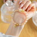 Buddha Stones Tibetan Incense Ash Liuli Glass Bead Lucky Nine-Tailed Fox Lotus Charm Bracelet Bracelet BS 4