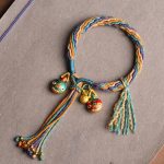 Buddha Stones Gold Swallowing Beast Family Luck Reincarnation Knot Braid Colorful String Bracelet Bracelet BS Blue Colorful(Wrist Circumference 14-16cm)