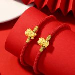 Buddha Stones 999 Sterling Silver Year of the Dragon Copper Coin Fortune Dragon Fu Character Luck Handcrafted Red String Braided Bracelet (Extra 30% Off | USE CODE: FS30) Bracelet BS 8