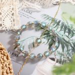 Buddha Stones 14k Gold Plated Natural Moonstone Healing Love Bracelet Bracelet BS 1