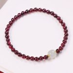 Buddha Stones Natural Garnet Jade Bead Purification Bracelet Bracelet BS 6