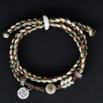Buddha Stones 925 Sterling Silver Swastika Wheat Pattern Handmade Luck Bracelet Bracelet BS 1