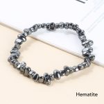 Natural Irregular Shape Crystal Stone Warmth Soothing Bracelet Bracelet BS Hematite