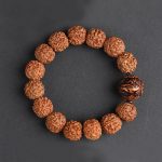 Buddha Stones Tibet Rudraksha Bodhi Seed PiXiu Copper Coin Wealth Luck Bracelet Bracelet BS 6