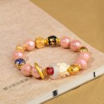 Buddha Stones Tibetan Incense Ash Liuli Glass Bead Luck Protection Nine-Tailed Fox Bracelet Bracelet BS 1