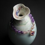 Buddha Stones Natural Amethyst Strawberry Quartz Crystal Fortune Bracelet Bracelet BS 1