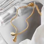 Buddha Stones 18k Gold Lucky Gourd Design Wealth Buckle Anklet Anklet BS 5