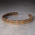 Buddha Stones Vintage Magnetic Copper Adjustable Cuff Bracelet Bangle Bracelet Bangle BS main