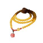 Buddha Stones Amber Healing Balance Necklace Flower Charm Bracelet Bracelet Necklaces & Pendants BS 9