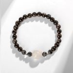Buddha Stones Natural Silver Sheen Obsidian Cute Cat Head Protection Bracelet Bracelet BS 7