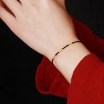 Buddha Stones 999 Gold Bead Handmade Four Thread Wishful Knots Braided Protection Bracelet Bracelet BS 9