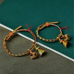 Buddha Stones Colorful Rope Luck Handmade Zongzi Golden Ball Charm Bracelet Bracelet BS 3