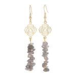 Healing Crystals Zen Cairn Confidence Earrings (Extra 30% Off | USE CODE: FS30) Earrings BS Black Glitter Stone
