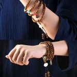 Buddha Stones Tibetan Rosewood Protection Calm Bracelet Mala Mala Bracelet BS 20
