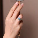 Buddha Stones Lotus Flower Pattern Enlightenment Ring Ring BS 12