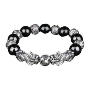 Buddha Stones Tibetan FengShui PiXiu Obsidian Bracelet Bracelet BS main