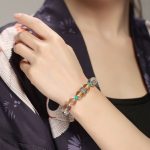 Buddha Stones 925 Sterling Silver Chinese Zodiac Natal Buddha Auspicious Groups White Crystal Hetian Jade Healing Bracelet Bracelet BS 9