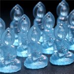 Buddha Stones Blue Tathagata Buddha Medicine Buddha Liuli Crystal Serenity Amulet Necklace Pendant Necklaces & Pendants BS 11
