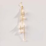 Buddha Stones Pearl Flower Petals Luck Drop Earrings Earrings BS 5