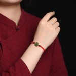 Year of the Rabbit Hetian Jade Bunny Cinnabar Beaded Abundance String Bracelet Bracelet BS 2
