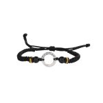 Buddha Stones 925 Sterling Silver Peace Buckle Auspicious Clouds Fortune Braided Bracelet Bracelet BS 4