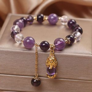 Buddha Stones  Natural Amethyst PiXiu Healing Bracelet Bracelet BS Amethyst