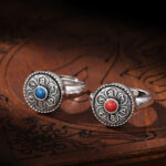 Buddha Stones Tibetan Om Mani Padme Hum Peace Rotatable Ring Ring BS 14