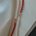 Buddha Stones 14K Gold Plated Pearl Bead Luck Protection Braid Red String Bracelet Bracelet BS 20