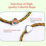 Buddha Stones 925 Sterling Silver Dragon Boat Festival Fu Character Zongzi Pattern Luck Handmade Multicolored Child Adult Bracelet Bracelet BS 7