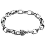 Buddha Stones Om Mani Padme Hum Double Dorje Copper Engraved Wisdom Bracelet Bracelet BS 7