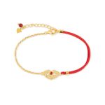 Buddha Stones Lock of Good Wishes Luck Strength Chain Bracelet Bracelet BS 6