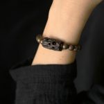 Buddha Stones Tibet Ebony Wood Copper Peace Balance Beaded Bracelet Bracelet BS 4