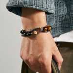 Buddha Stones 925 Sterling Silver Tiger's Eye Bodhi Seed Handmade Courage Bracelet Bracelet BS 4