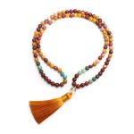 Buddha Stones 108 Mala Beads Mookaite Emotional Growth Bracelet Tassel Necklace Pendant Bracelet Necklaces & Pendants BS 10