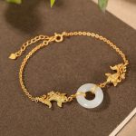 Buddha Stones White Jade Koi Fish Prosperity Bracelet Bracelet BS Koi Fish (Luck ♥ Prosperity)