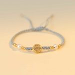 Buddha Stones Copper Coin Fortune Tree Luck Strength Braided Bracelet Bracelet BS Fortune Tree Blue(Wrist Circumference 14-18cm)
