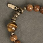Buddha Stones Kuka Seed Tiger Eye Gold Sheen Obsidian Copper Wealth Luck Bracelet Bracelet BS 11