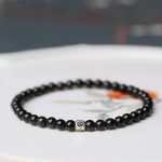 Buddha Stones Natural Black Obsidian Smoky Quartz Purification Strength Bracelet Bracelet BS 6mm Black Obsidian 17-19cm